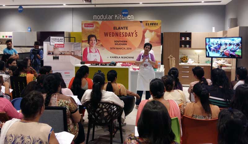 Chef-Kandla-Nijhowne-and-Head-Chef--Vinod,-conducting-South-Indian-Cookery-Workshop-in-the-latest-edition-of-Elante-Wednesday's..