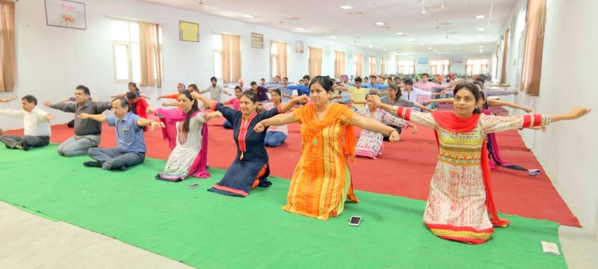 Ludhiana College of Engineering Technology, Katani Kalan organized awareness yoga camp at its campus from 21 june to 3 july  1 (Small)