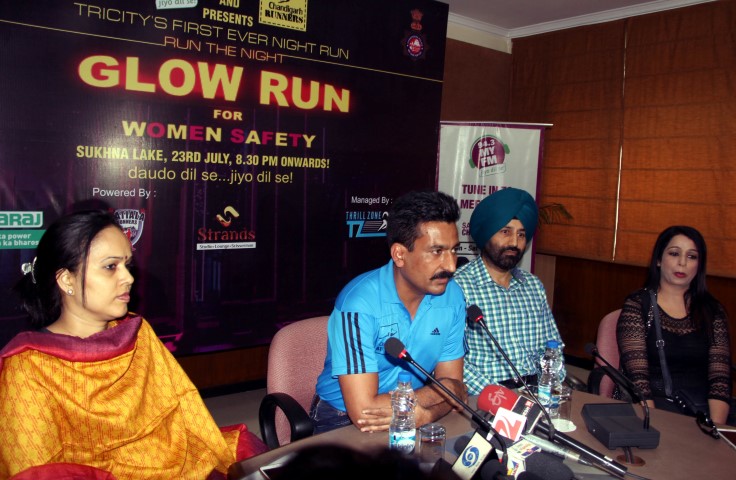 MD, CITCO, Ms. Kavita Singh presiding over the press conference regarding Celebrations of RUN THE NIGHT GLOW RUN  at UT State Guest House, Chandigarh on Thursday, July 14, 2016.