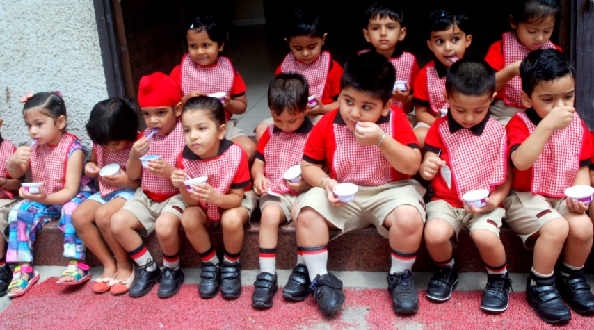 Shemrock School Sector 69 celebrated Ice Cream day while enjoying different flavors of ice cream (Small)