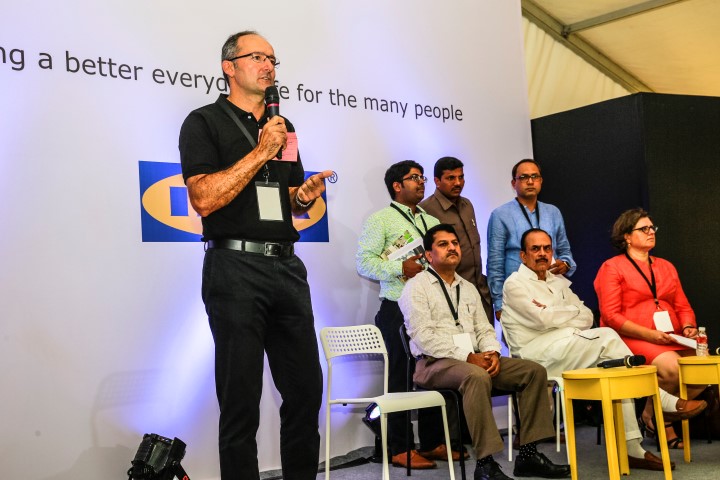 Juvencio Maetzu, CEO, IKEA India talking about company's  India plans in the presence of Hon. Deputy Chief Minister, Mr. Mohammad Mahmood Ali (Small)