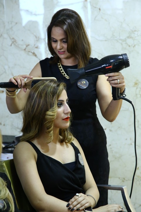 Ms. Raman Ghai, Certified Beauty Trainer & Vice President Operations, Strands Saloon Pvt Ltd during the Olaplex Hair Care Treatment in Chandigarh. (Small)