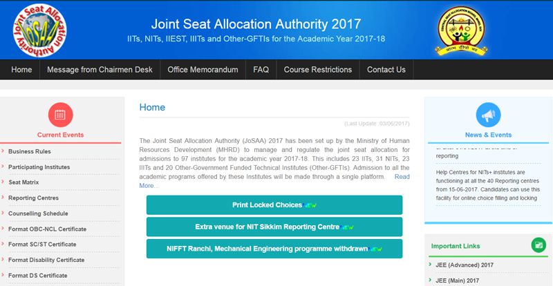 JoSAA-Seat-Allotment-Results-2017