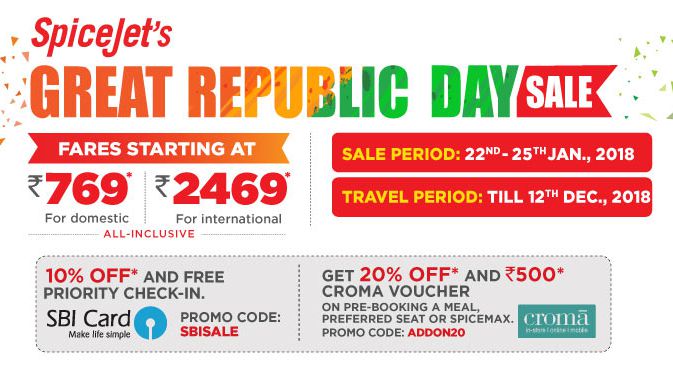 SpiceJet unveils its ‘Great Republic Day Sale!