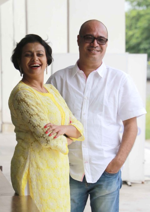 Actor Jaya Bhattacharya with Director Suraj Rao during the launch of Grace Acting Academy on Wednesday_3 (Small)