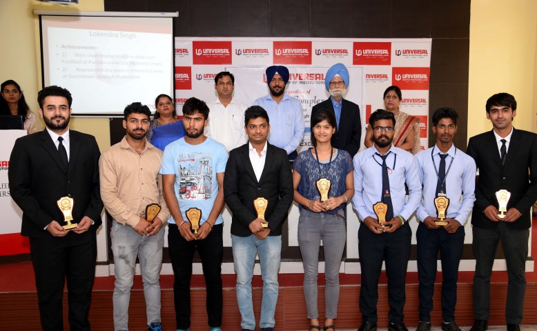 Universal group of Institutions organised UGI Achievements ceremony. Balbir singh, Triple Gold Olympian copy (Small)